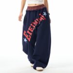 Vintage Letter Print Sweatpants | Cotton Poly Blend | Street & Loungewear | Custom Streetwear