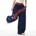 Vintage Letter Print Sweatpants | Cotton Poly Blend | Street & Loungewear | Custom Streetwear - Image 2