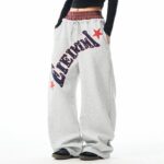 Vintage Letter Print Sweatpants | Cotton Poly Blend | Street & Loungewear | Custom Streetwear - Image 4