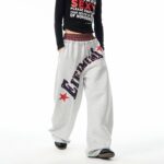 Vintage Letter Print Sweatpants | Cotton Poly Blend | Street & Loungewear | Custom Streetwear - Image 6