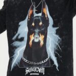 Stone Washed T shirt | DTF Heat Transfer | Dobermann Graphic | 230 250 GSM | Cotton Jersey | Custom Streetwear T-shirt