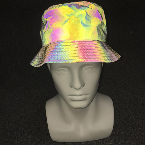 hats1 Reflective Bucket Hat Unisex | Luminous Rave Fisherman Hat Custom | Streetwear Manufacturers China - Image 1