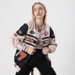 Custom Women's Khaki Nylon Jacket|Very Cool Biker Jacket|2022 Hot Fashion Style Jacket For Women|Autumn/Winter Must-have Jackets - Image 2