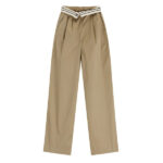 Custom Women's Autumn Turn-up Waist Design Pants|Wholesale Wide-leg Mopping Pants|Custom High Street Pants - Image 6