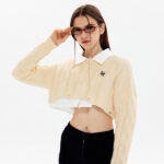 Crop Top Sweater | Women's Knitted | 100% Cotton | Oversized Fit | Long Sleeve | Streetwear Manufacturer - Image 3