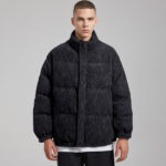 Custom Men's Corduroy Cotton Coat| Custom Letter Embroidery Cotton Coat| Wholesale American Street Cotton Coat