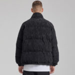 Custom Men's Corduroy Cotton Coat| Custom Letter Embroidery Cotton Coat| Wholesale American Street Cotton Coat - Image 5