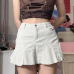 Custom Women's Sexy Slim Skirt | Autumn High Waist Skirt | Hot Girl Short Denim Pleated Skirt - Image 5