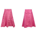 Custom Women's Tooling Denim Skirt | Autumn Heavy Industry Design Skirt | Multiple Pocket Umbrella Skirt - Image 6