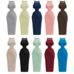 Wholesale Round Neck Pullover Dress| Women's Hollow-out Sexy Dress| Sleeveless Long Wrap-Hip Dress - Image 4
