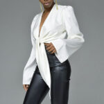 Custom Women's Autumn Satin Shirts| Custom Bow Short Shirts| Wholesale Fashion Shirts - Image 5