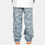 Custom Men's Hip-hop Loose Jean Pants| Custom Print Long Jean Pants| Wholesale Straight Jean Pants - Image 2