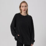 Custom Women's Streetwear Long Sleeve T Shirts | Casual High Street Loose Top | Hip Hop Solid T Shirts