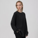 Custom Women's Streetwear Long Sleeve T Shirts | Casual High Street Loose Top | Hip Hop Solid T Shirts - Image 2