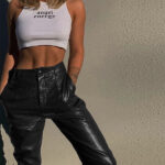 Fast delivery Women's Trousers|Crocodile Design Leather Pants|100% Polyester Street Straight-leg Pants - Image 5