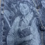 Vintage Wash Graffiti Jeans Men | Straight Leg Denim Pants | Digital Print | Suppliers of Clothing - Image 4