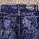 Vintage Wash Graffiti Jeans Men | Straight Leg Denim Pants | Digital Print | Suppliers of Clothing - Image 3