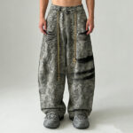 Custom Men's Distressed Camouflage Pants | Washed | Studs | Custom Streetwear Manufacturer