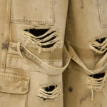 Distressed Cargo Pants | Splatter Dye & Ripped Design | Custom Streetwear Manufacturer - Image 7