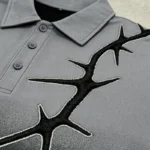 Dip Dye 3D Embroidery Polo Shirt | Gothic Thorn Pattern | Custom Streetwear Manufacturer - Image 10