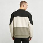 Men's Waffle Knit Patchwork Crewneck Sweatshirt | Embroidered Patches | Custom Streetwear Manufacturer - Image 4
