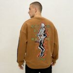 Men's Embroidered Patches Screen Print Skeleton Sweatshirt | Soft Cotton Fleece | Streetwear Manufacturer - Image 4