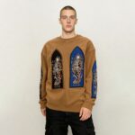 Men's Embroidered Patches Screen Print Skeleton Sweatshirt | Soft Cotton Fleece | Streetwear Manufacturer - Image 6