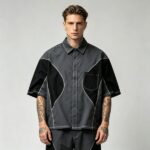 Contrast Stitch Short Sleeve Shirt | Color Block | Cotton Twill Fabric | Custom Streetwear Manufacturer - Image 8