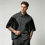 Contrast Stitch Short Sleeve Shirt | Color Block | Cotton Twill Fabric | Custom Streetwear Manufacturer - Image 7