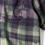 Spray Dye Plaid Short Sleeve Shirt | 100% Cotton turn-down collar | Custom Streetwear Manufacturer - Image 3