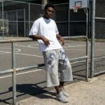 DTG Galaxy Print Pearl Bead Rhinestone Capri pants | French Terry Drawstring Waist | OEM Streetwear - Image 6