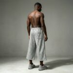 DTG Galaxy Print Pearl Bead Rhinestone Capri pants | French Terry Drawstring Waist | OEM Streetwear - Image 8