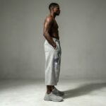 DTG Galaxy Print Pearl Bead Rhinestone Capri pants | French Terry Drawstring Waist | OEM Streetwear - Image 7