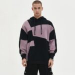 Custom Men's Irregular Color-Block Patchwork Hoodie 100% Cotton - Image 6