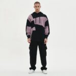 Custom Men's Irregular Color-Block Patchwork Hoodie 100% Cotton - Image 5