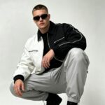 Black White Color Block Canvas Jacket | Heavy Cotton Twill Rib Cuff | Custom Streetwear Manufacturer - Image 9