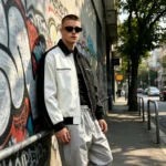 Black White Color Block Canvas Jacket | Heavy Cotton Twill Rib Cuff | Custom Streetwear Manufacturer - Image 5