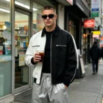 Black White Color Block Canvas Jacket | Heavy Cotton Twill Rib Cuff | Custom Streetwear Manufacturer