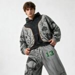 Wash Screen DTG Print Hoodie Pant Set | Gothic Skull Floral Hip Hop Streetwear | Streetwear Manufacturer - Image 8
