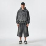 Washed DTG Print Full Zip Hoodie Set | Vintage Mineral Wash Tribal Graphic Zip Up Design | Custom Streetwear - Image 11