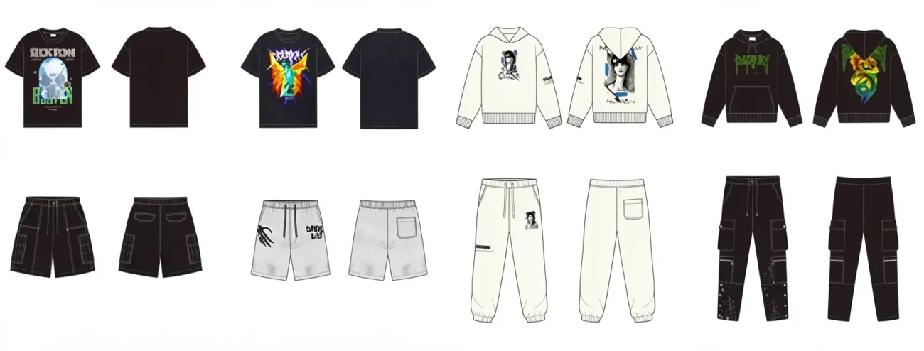 Custom streetwear manufacturing references for menswear