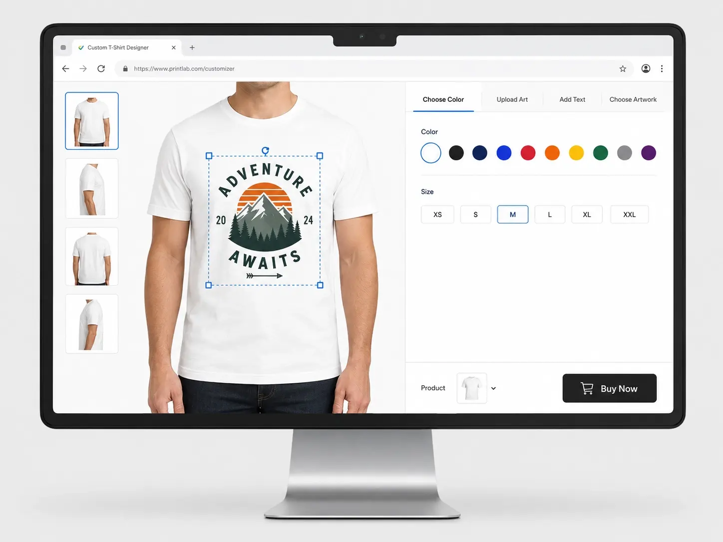 Custom streetwear design mockup interface illustration