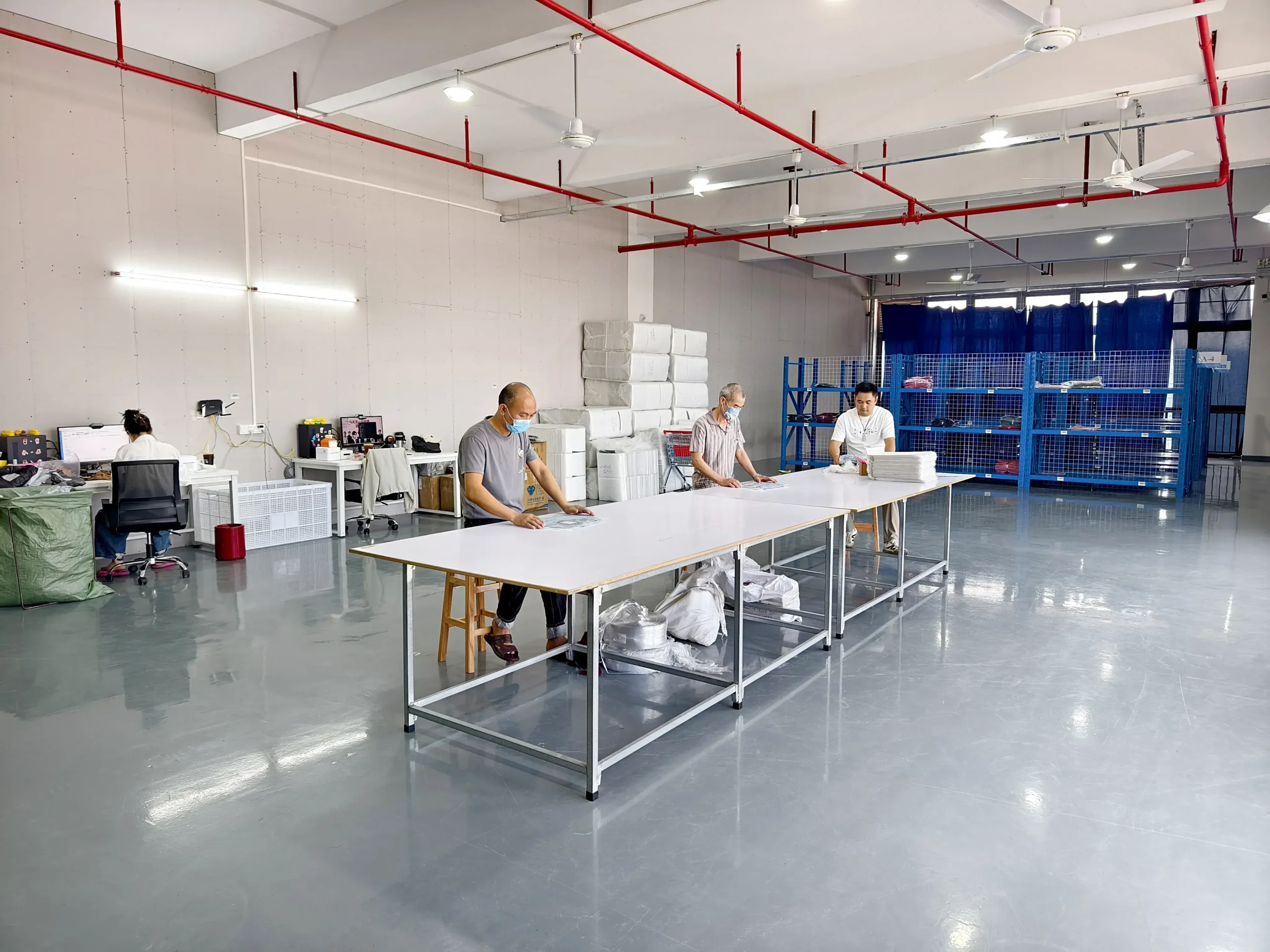 Garments prepared for apparel quality control packing review